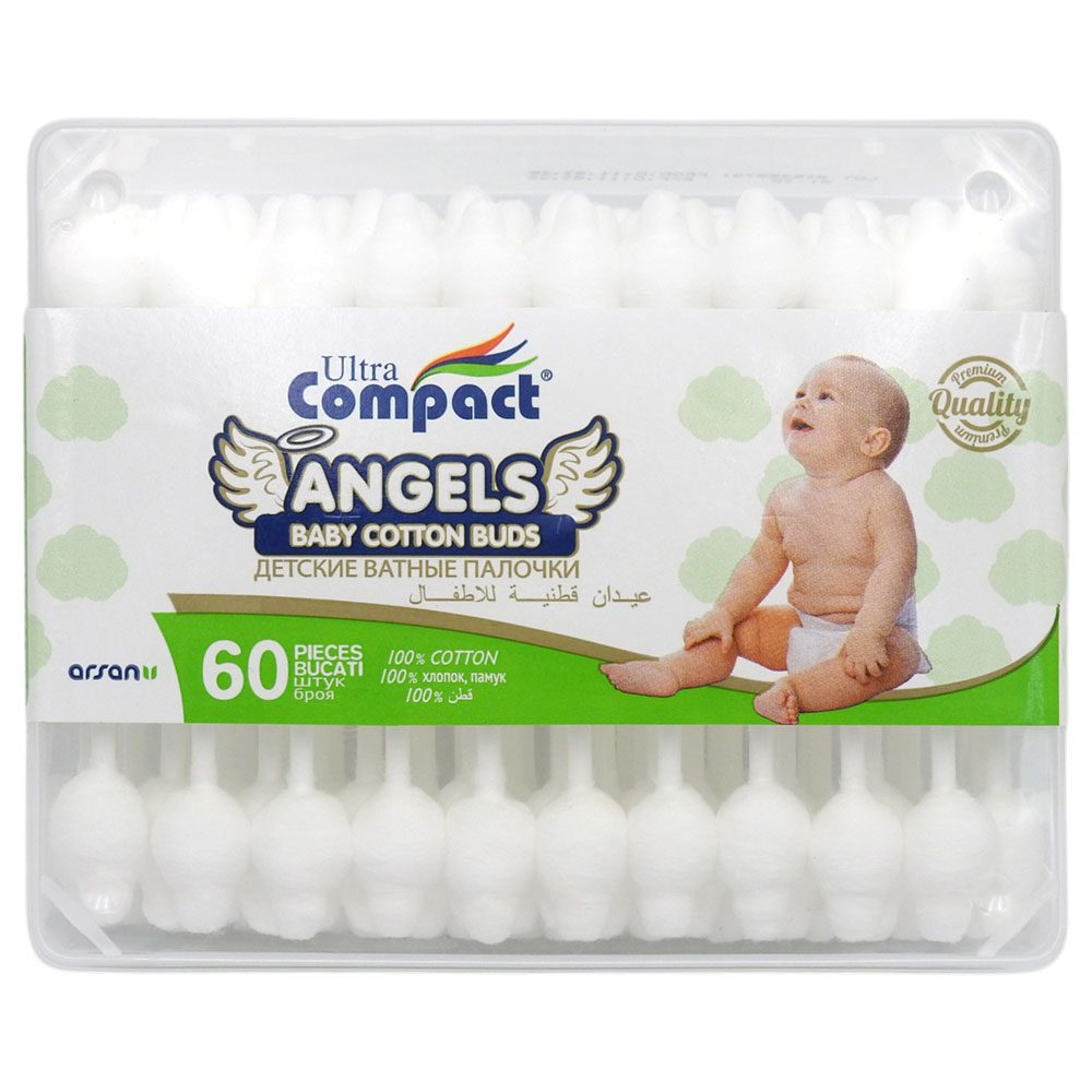 Betisoare, Ultra Compact, Urechi Baby Angels 60 buc