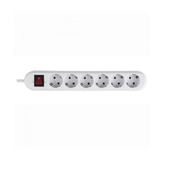 PRELUNGITOR Bachmann, Schuko x 6, conectare prin Schuko (T), cablu 1.5 m, protectie supratensiune, alb, "BM-381.250KR"