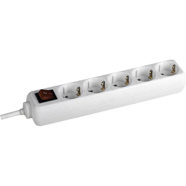 PRELUNGITOR Bachmann, Schuko x 5, conectare prin Schuko (T), cablu 1.5 m, fara protectie, alb, "BM-3812545"