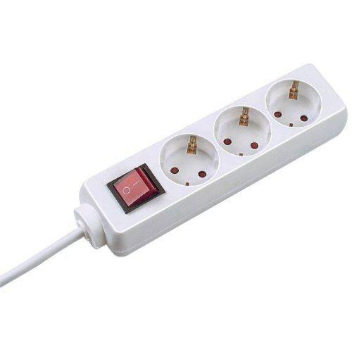 PRELUNGITOR Bachmann, Schuko x 3, conectare prin Schuko (T), cablu 1.5 m, protectie copii, alb, "BM-3842035"