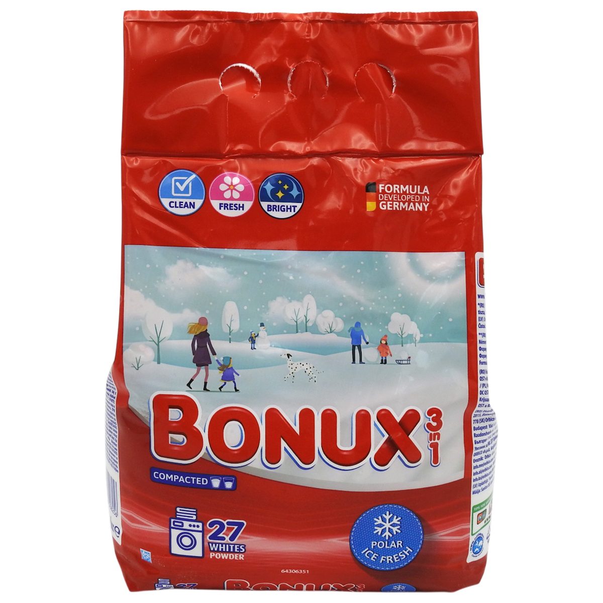 Bonux Detergent Automat 1.75 kg 3in1 Whites 27 spalari