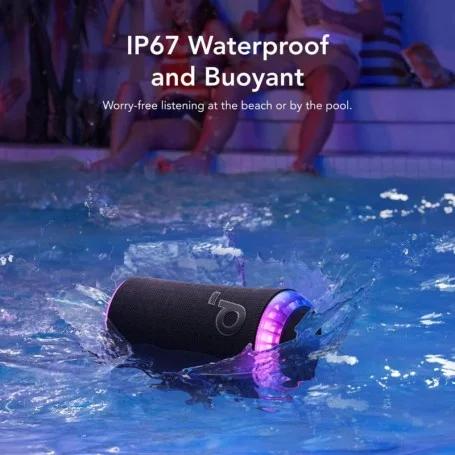 Boxa portabila Anker "Soundcore Glow" 30W, Bluetooth 5.3, IP67, iluminare, negru, "A3166G11" - 194644155209