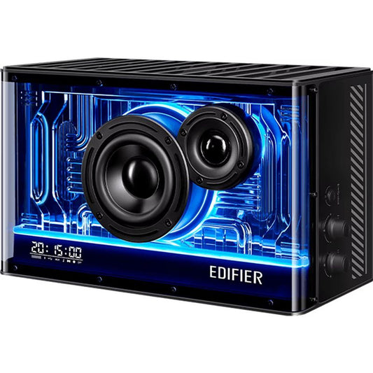 BOXE EDIFIER Gaming desktop, RMS: 40W, Bluetooth 5.3, USB-C, USB-A, AUX, EQs preset 3 moduri, RGB 7 culori, GaN charger 35W, black, "QD35-BK" (timbru verde 0.8 lei)