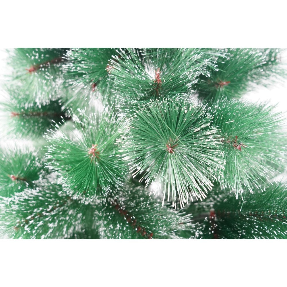 Brad artificial de Craciun tip pin nins, pentru interior/exterior, inaltime 120 cm, verde, suport metalic inclus