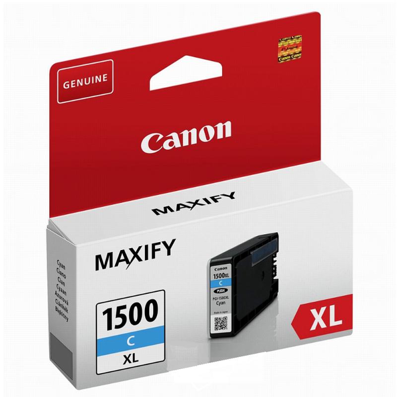 Cartus Cerneala Original Canon Cyan, PGI-1500XLC, pentru Maxify MB2050|MB2150|MB2350|MB2750, , , "BS9193B001AA"