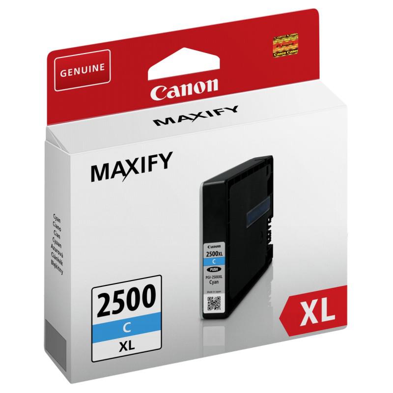 Cartus Cerneala Original Canon Cyan, PGI-2500XLC, pentru Maxify IB4050|IB4150|MB5050|MB5150|MB5350|MB5450, , , "BS9265B001AA"
