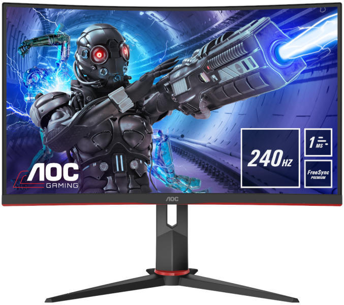 MONITOR AOC - gaming 31.5 inch, Gaming, VA, Full HD (1920 x 1080), Wide | curbat, 300 cd/mp, 1 ms, HDMI | DisplayPort, "C32G2ZE/BK"