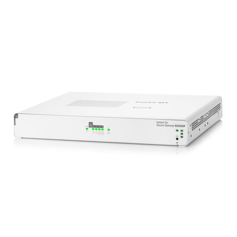 HPE Nw Ion Gtwy 5P 2.5G 64W SG2505P (HPE Networking Instant On Secure Gateway 5-port SmartRate 2.5G PoE+ 64W SG2505P)