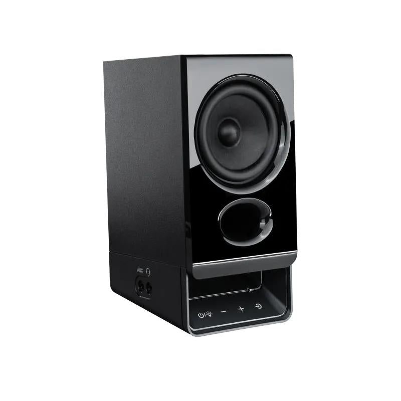 BOXE EDIFIER 2.0, RMS: 5W (2 x 2.5W), bluetooth v6.0, volum, mufa casti, touch panel, AUX/USB-C, Edifier App, USB power, MDF, black, "R20BT-BK"