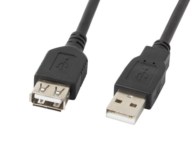 Cablu USB-A M/F 2.0 1,8 m negru "CA-USBE-10CC-0018-BK"