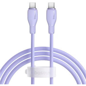 CABLU alimentare si date Baseus Pudding, Fast Charging Data Cable pt. smartphone, USB Type-C la USB Type-C 100W, 1.5m, violet "P10377701511-00" - 6932172668532