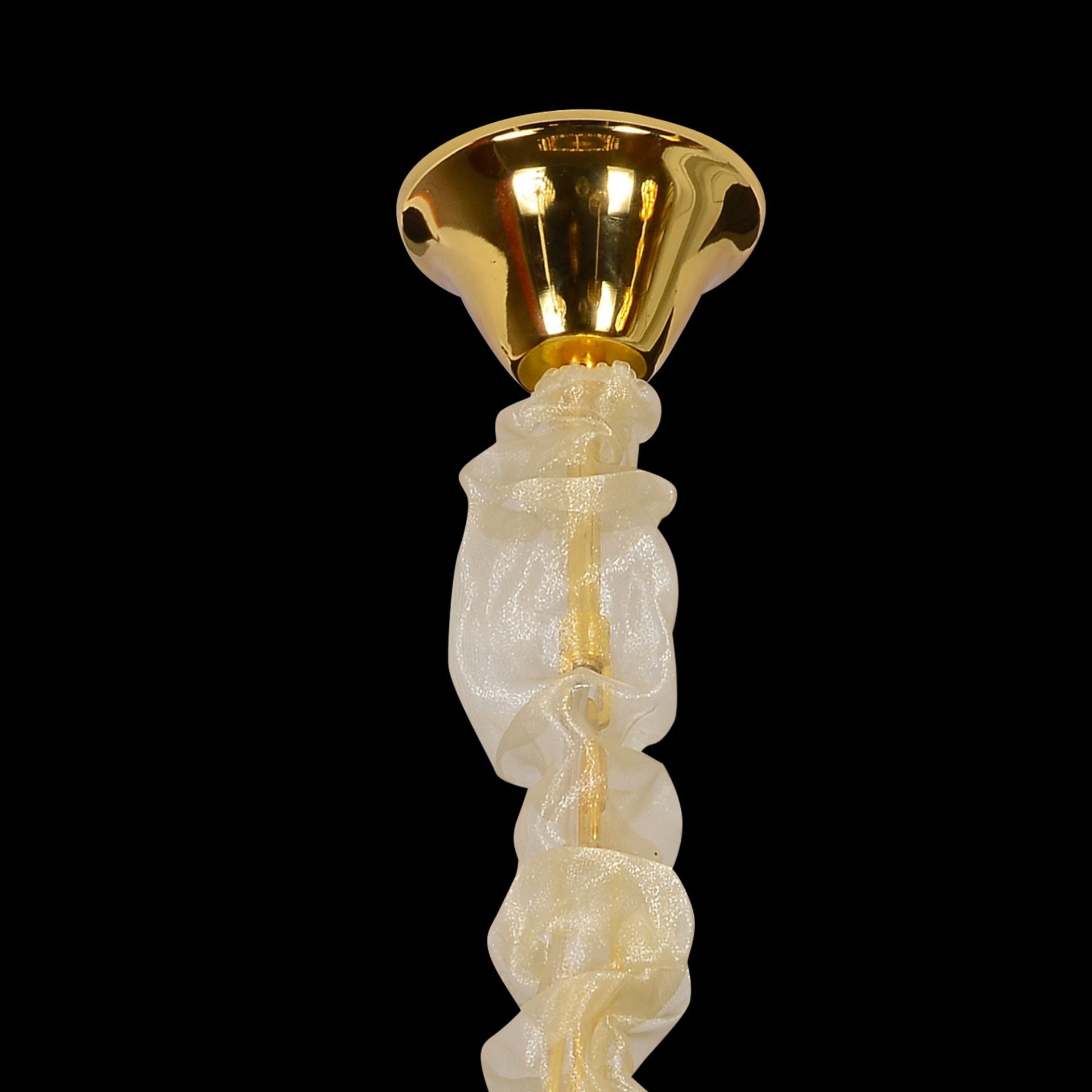 Candelabru Cristal VENARIA 12x E14, 80cm, Auriu Lucios, Inaltime Reglabila