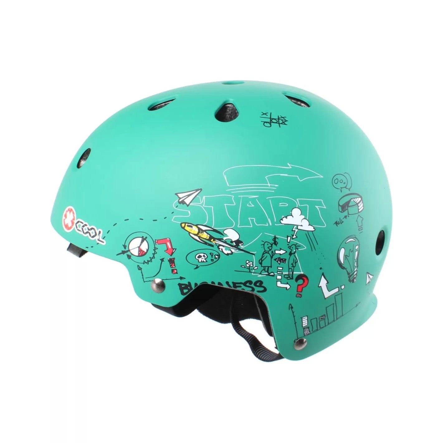 Casca de Protectie pentru Copii, Marime M, 52-57cm, din ABS, Unisex, Verde