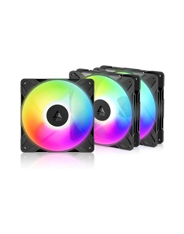 Set 3 ventilatoare Arctic "P14 Pro Reverse A-RGB", 140mm, 400 - 2500 rpm, FDB, , , negru, "ACFAN00327A"
