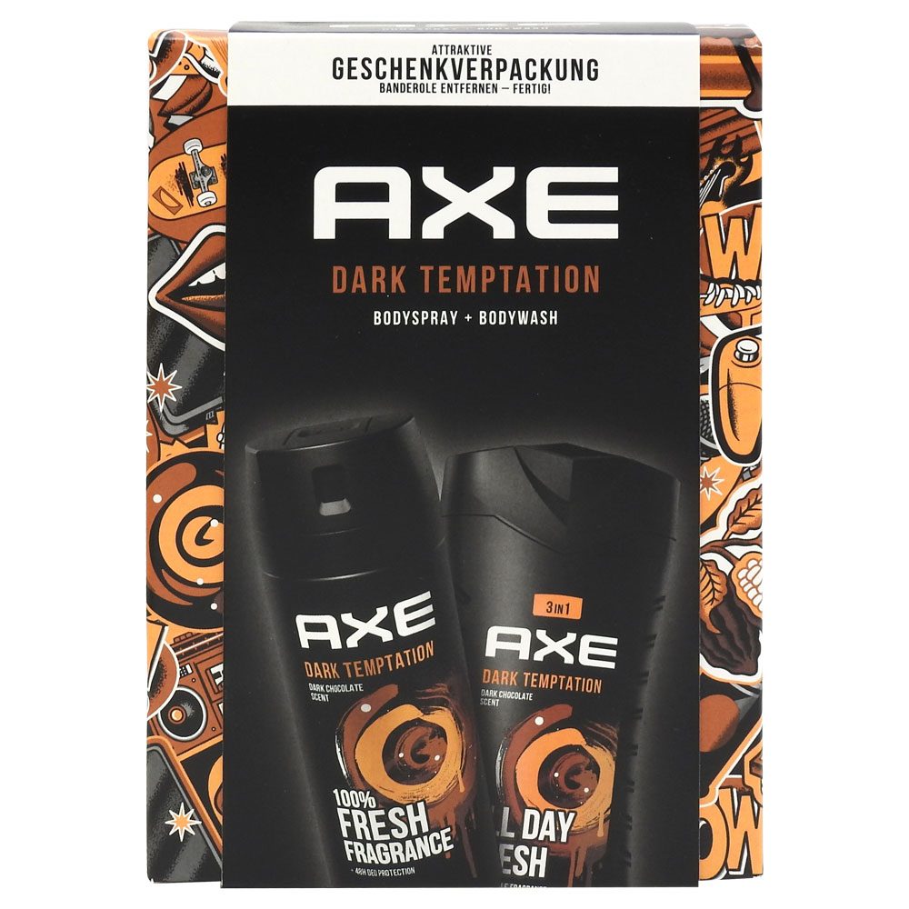 Caseta Cadou, Axe, Gel de Dus 250, Deo150 Dark Temptation