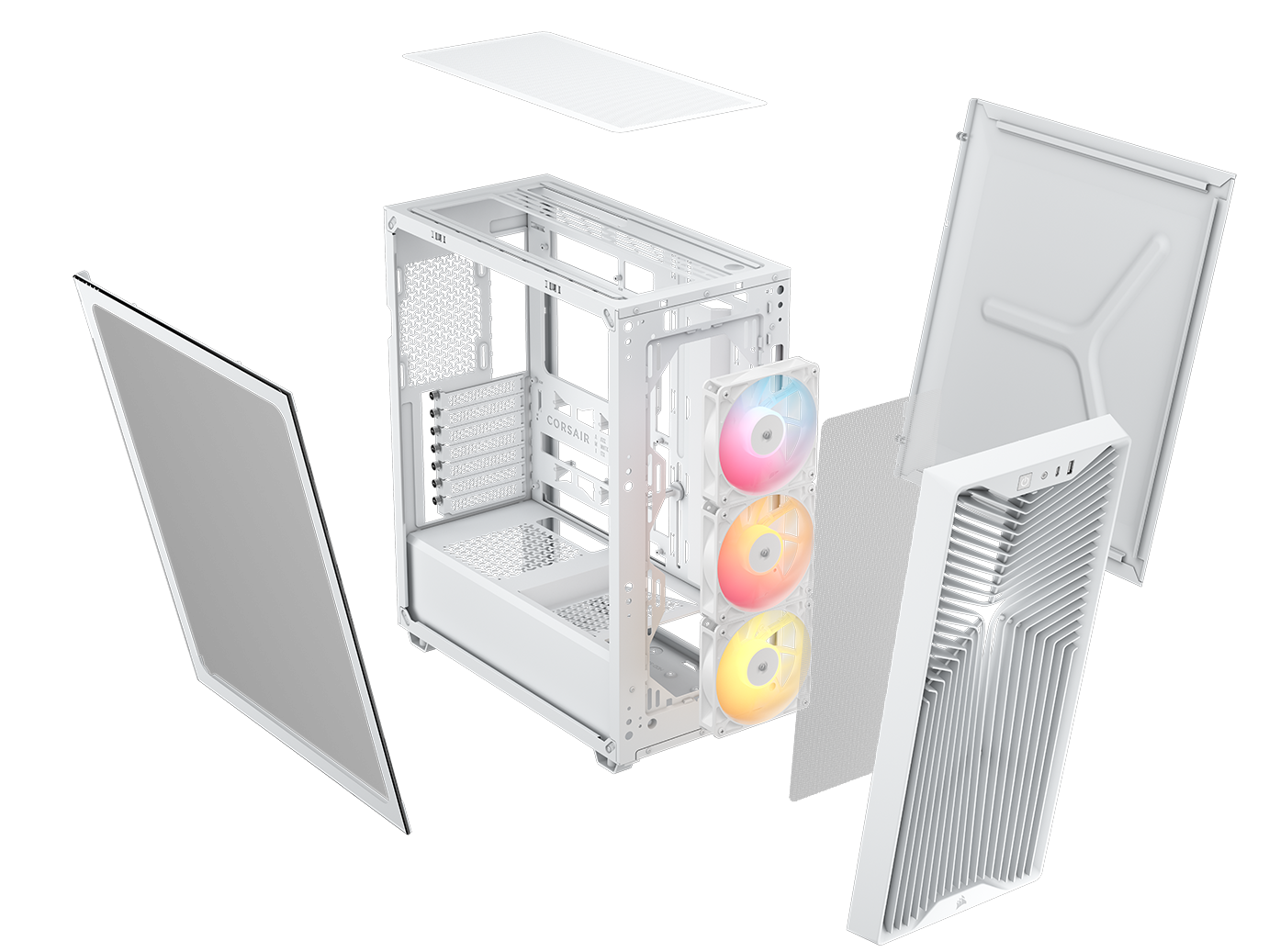 Carcasa Corsair 3200D RS ARGB, Mid-Tower, ATX, 3 ventilatoare incluse RS120 ARGB, Alb "CC-9011345-WW"