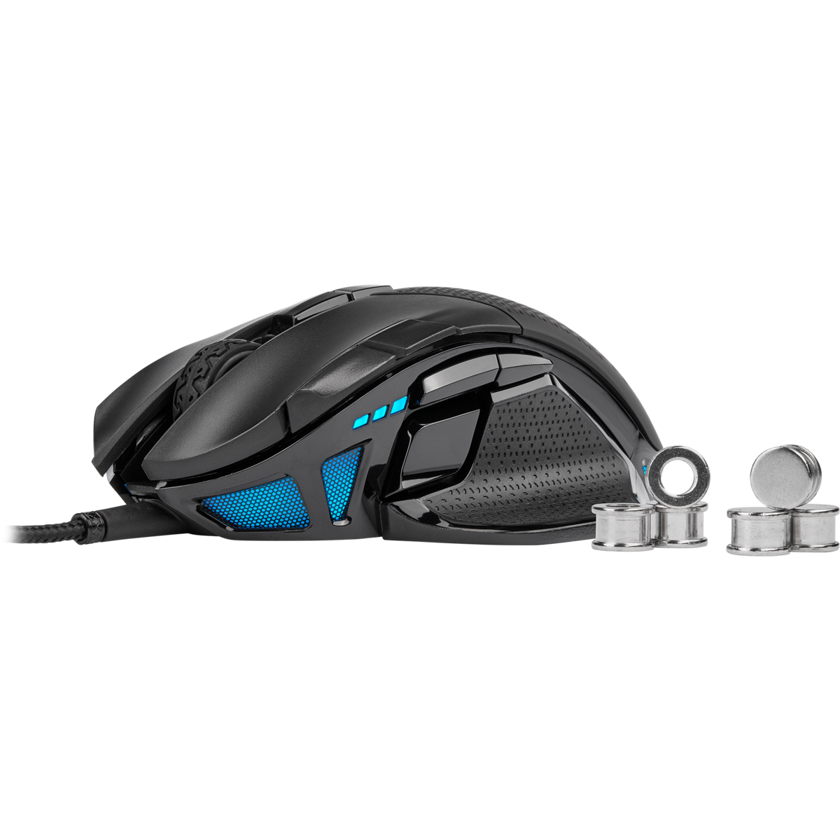 MOUSE CORSAIR, "NIGHTSWORD RGB", gaming, cu fir, USB, optic, 18000 dpi, butoane/scroll 8/1, iluminare, butoane programabile, negru, "CH-9306011-EU"