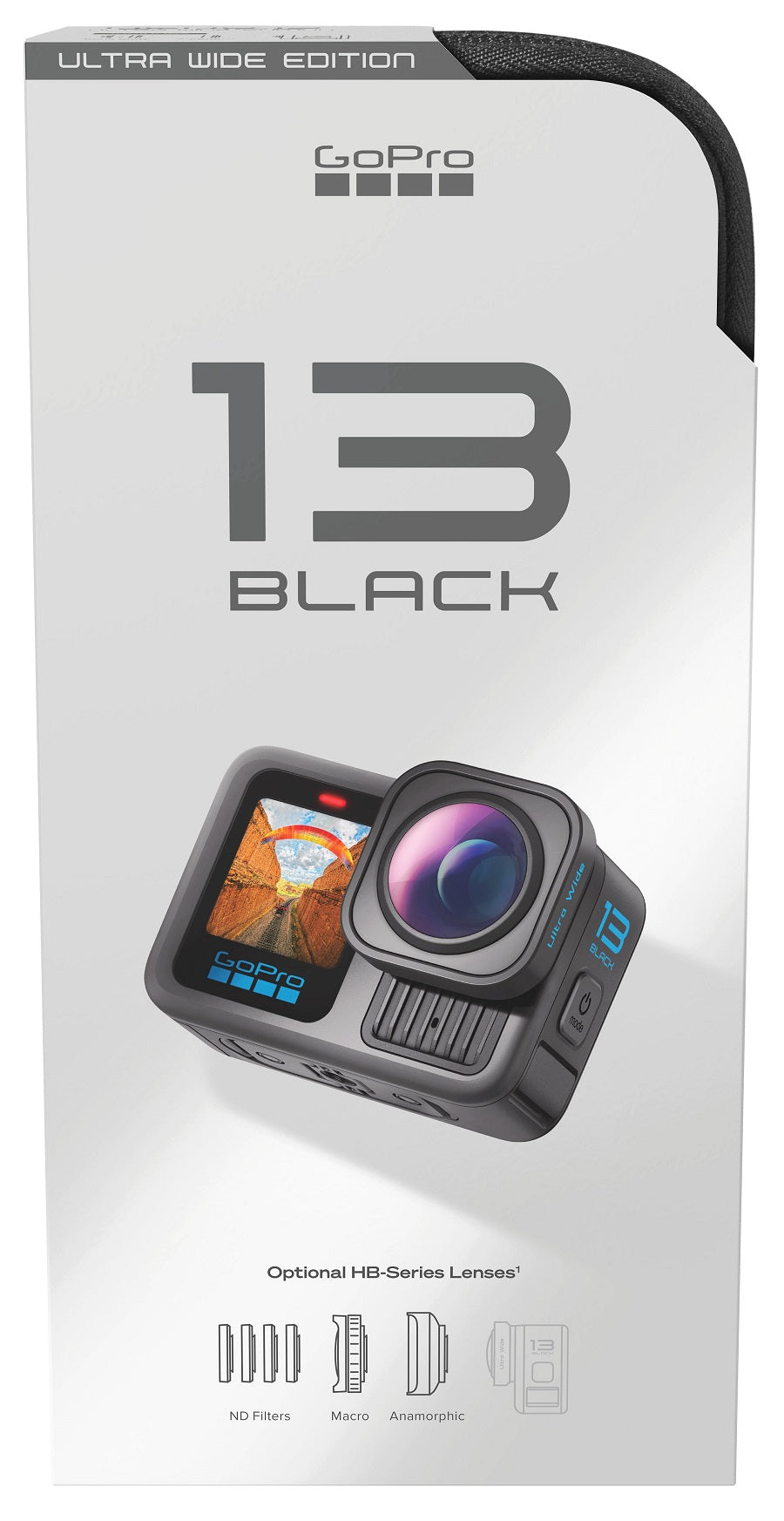 Bundle Camera de actiune H13B Ultra Wide EditionBaterie Enduro, adeziv curbat, lentila wide "CHDRB-133-RW"