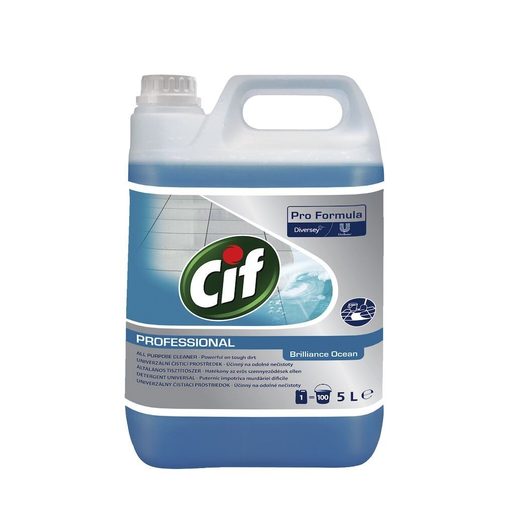 CIF Professional Brilliance Ocean – Detergent Universal pentru Suprafete 5 L