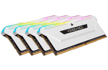 Memorie Corsair DDR4 - 32 GB -3200 - CL - 16 - Quad-Kit, RAM (white, CMH32GX4M4E3200C16W, Vengeance RGB PRO SL) "CMH32GX4M4E3200C16W"