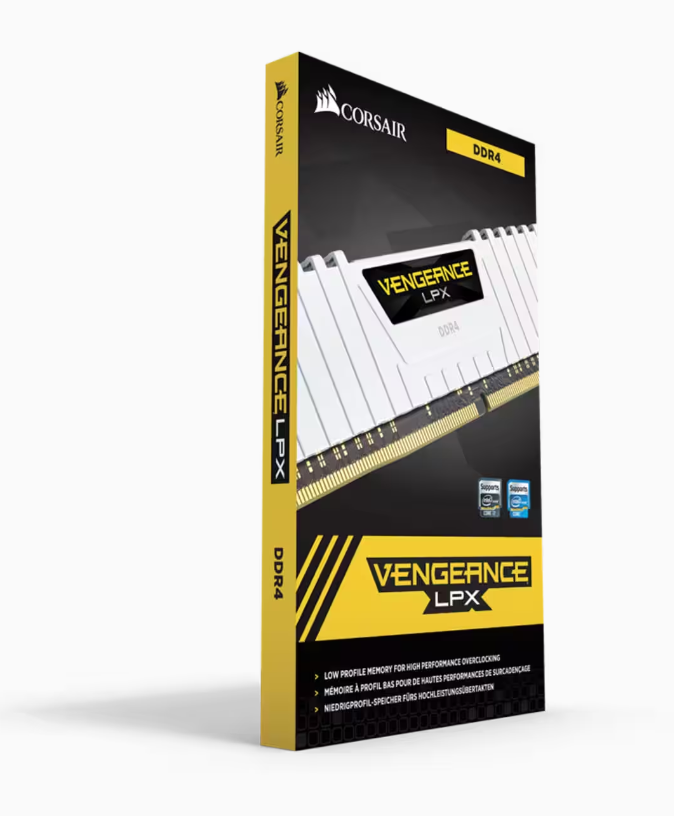 Corsair Vengeance, DDR4, 32GB (2x16GB), 3200 MHz, C16, 1.35V, Intel XMP, Alb "CMK32GX4M2E3200C16W"