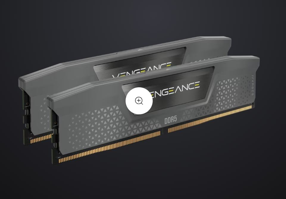 Corsair DDR5, 32GB, KIT 2x16GB, 6000 MHz, C38, 1.35V, XMP&EXPO, Gri, Vengeance "CMK32GX5M2B6000Z38"