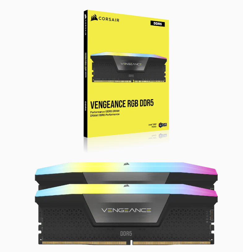 Corsair Vengeance, DDR5, 32GB (2x16GB), 6600 MHz, C38, 1.4V, Intel XMP, Negru "CMK32GX5M2B6600C38"