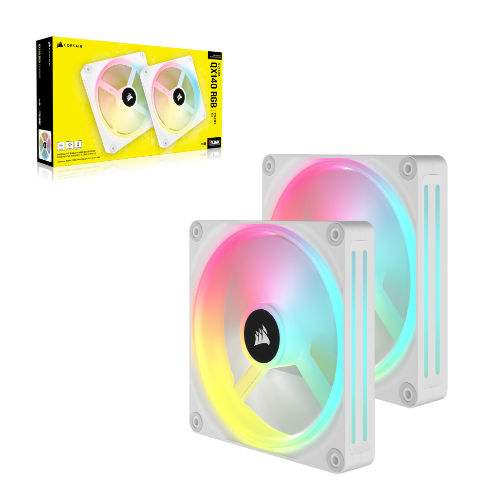 SET 2 ventilatoare Corsair, 140 mm 2000 rpm, LED RGB, "CO-9051008-WW"