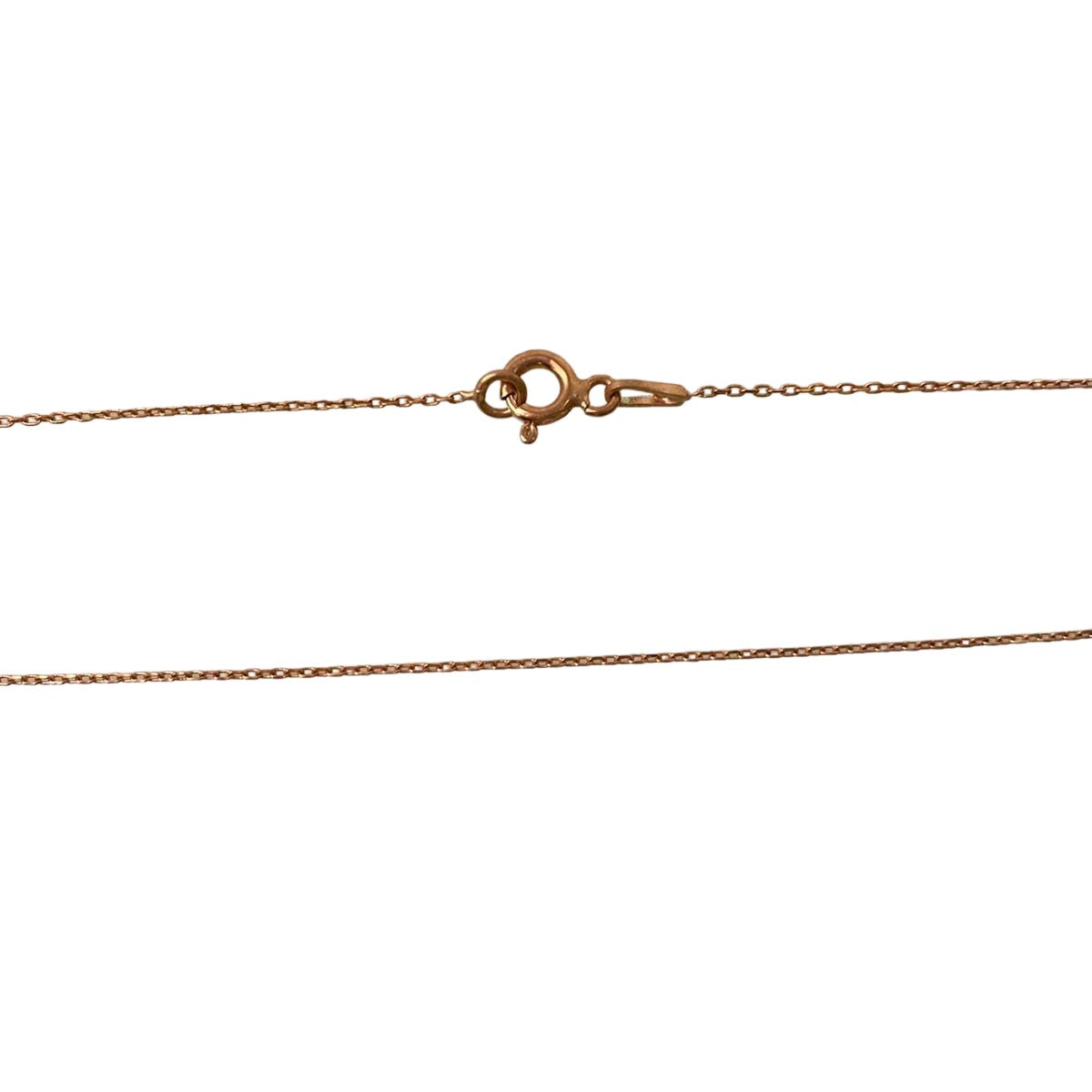 Colier Argint 925 Litera M, Placat cu Aur Roz, 50 cm