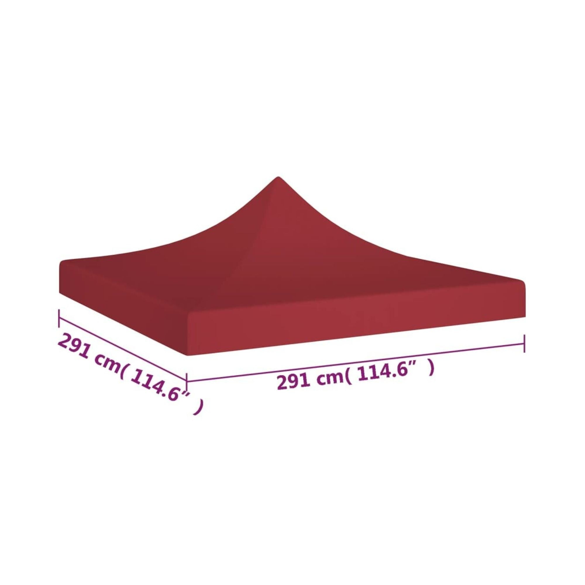 Copertina pentru Pavilion, Acoperis Cort, Pliabil, Copertina Rezistenta 420D, 185 g/m2, Protectie Ideala la Soare si Ploaie, 3 x 3 m, Rosu