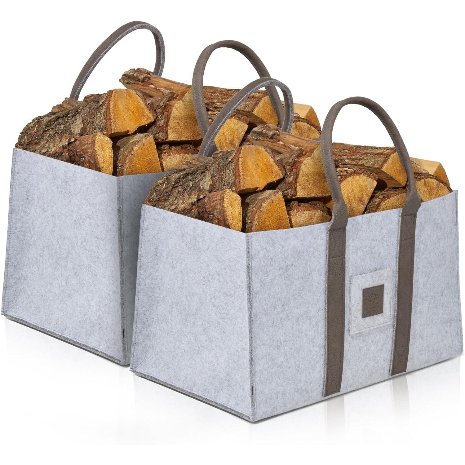 Cos Multifunctional pentru Rufe Murdare, Cos Depozitare, Gri, 50x34x32, Geanta Durabila pentru Lemne si Accesorii