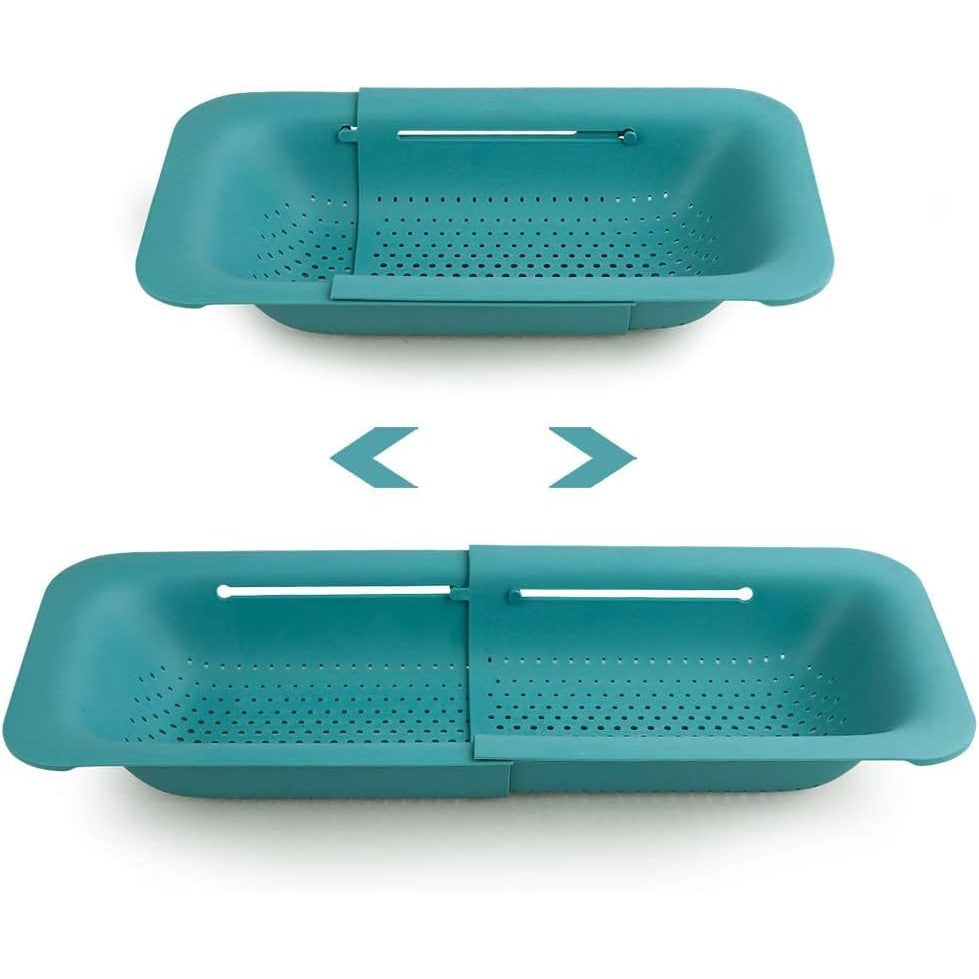 Cos pentru Scurgere Chiuveta de Bucatarie, Plastic, Telescopic, 36x20x5 cm, Verde