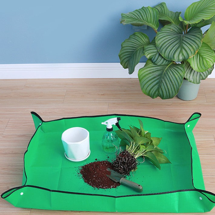 Covoras de Gradinarit, Flippy, pentru Cultivarea Plantelor si Schimbarea Solului, din Panza Ingrosata, 50x50 cm, Pliabil, Verde