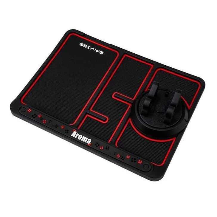 Covoras Pad/Suport Auto 4 in 1, Anti alunecare Bord, Universal, Suport Auto Telefon, Tableta, Gps, Rotire 360 ° Multifuntional, Numar telefon, Aroma, Negru