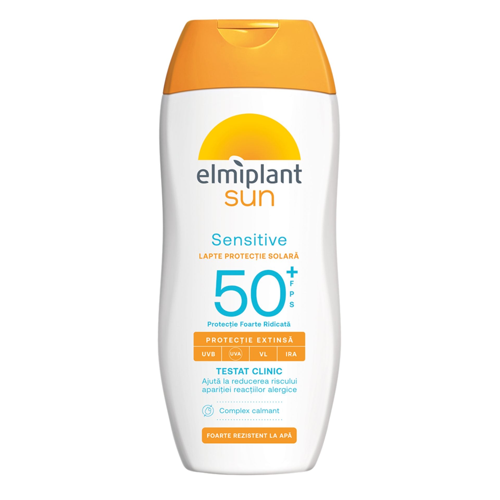 Crema de Soare, Lapte Pentru Protectie Solara, Elmiplant Sun, Sensitive, SPF 50+, 200 ml