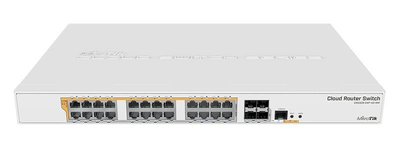NET ROUTER/SWITCH 24 POE+/SFP+/CRS328-24P-4S+RM MIKROTIK, "CRS328-24P-4S+RM"