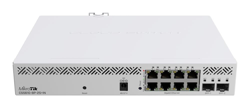 NET SWITCH 8PORT 1000M 2SFP+/CSS610-8P-2S+IN MIKROTIK "CSS610-8P-2S+IN"
