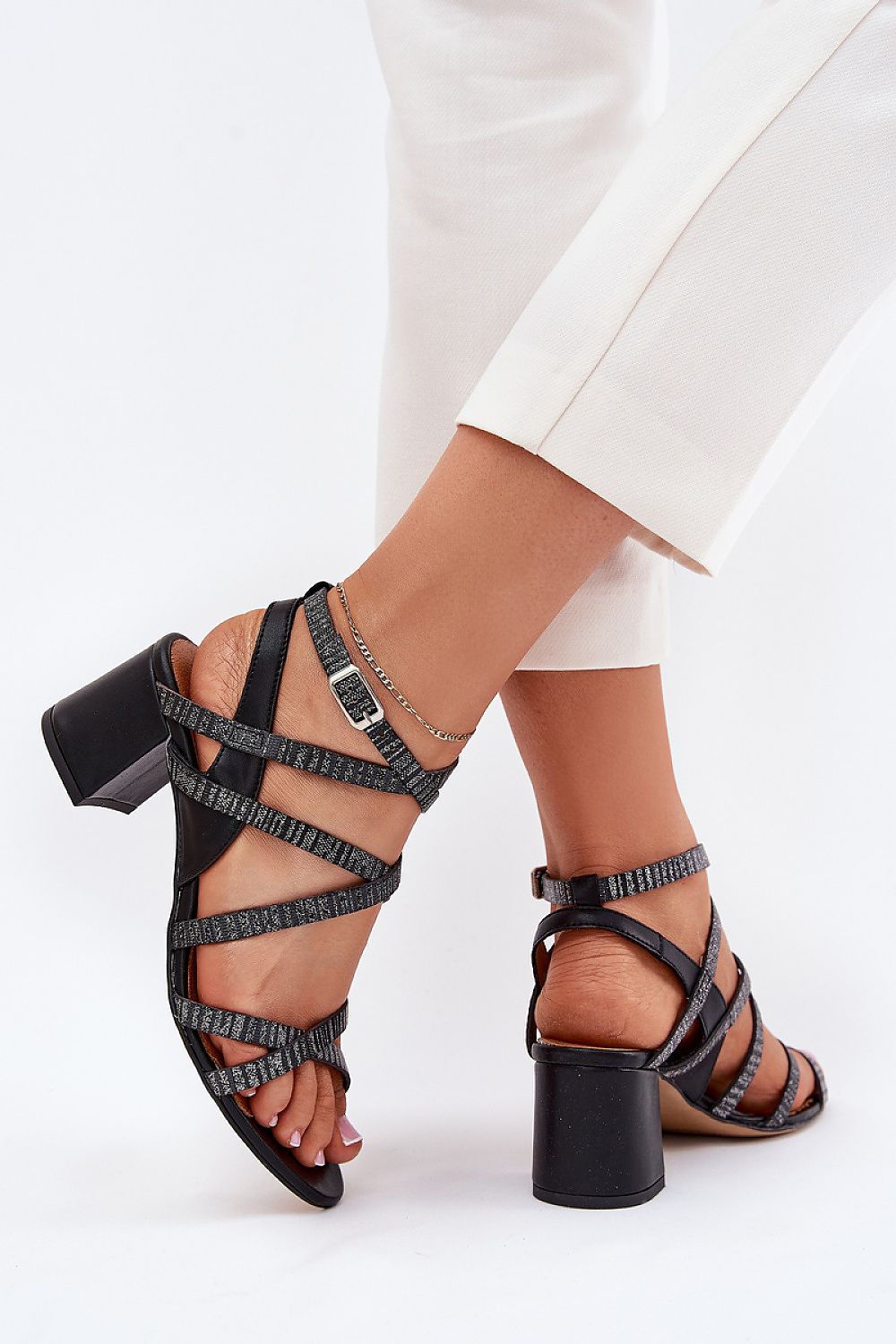 Sandale cu toc model 215004 Step in style
