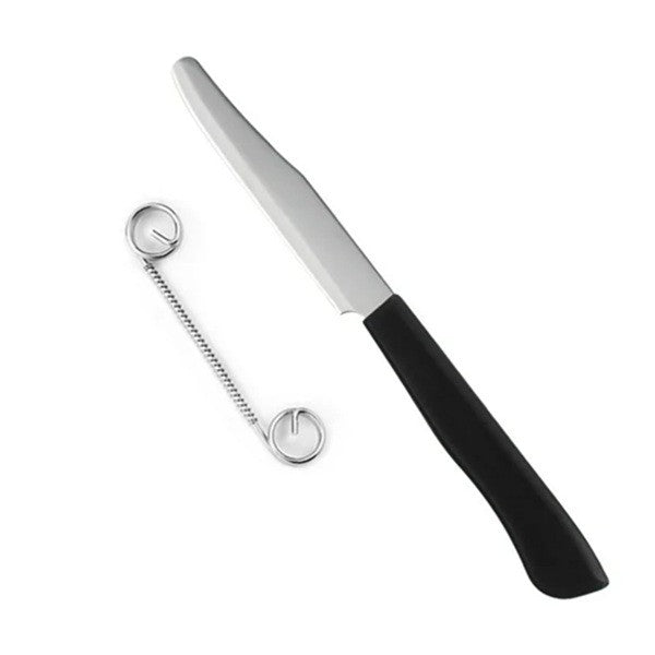 Cutit 2in1, Flippy, Feliere/Curatare, Grosime Feliere Reglabila, 22 cm, din Otel Inoxidabil, Negru
