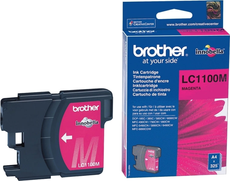 Cartus Cerneala Original Brother Magenta, LC1100HYM, pentru DCP-6690|MFC-5895|MFC-6490|MFC-6890, 750, , "LC1100HYM"