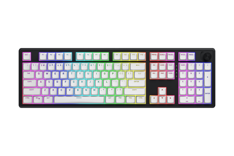 Tastatura Ws Hator Skyfall 100 alb-negru (Tastatura Mecanica Gaming Hator Skyfall Wireless 100)