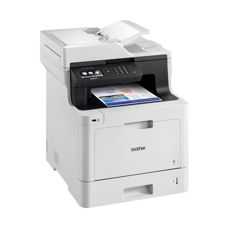 Multifunctional Laser Color Brother DCP-L8410CDW, A4,Functii: Impr.|Scan.|Cop., Viteza de Printare Monocrom: 31ppm, Viteza de printare color: 31ppm, Conectivitate:USB|Ret|WiFi, Duplex:Da, ADF:ADF, "DCPL8410CDWRE1"