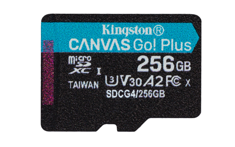 Kingston 256GB microSDXC Canvas Go Plus Gen4 200R