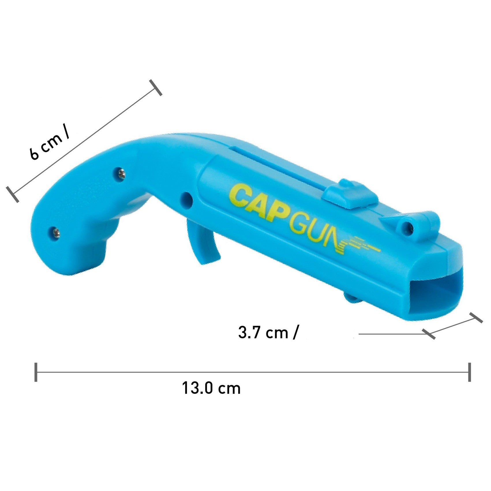 Deschizator de sticle, Model Pistol, Plastic, ABS, pentru Dopuri Metalice, 13 x 6 x 3.7 cm, Albastru