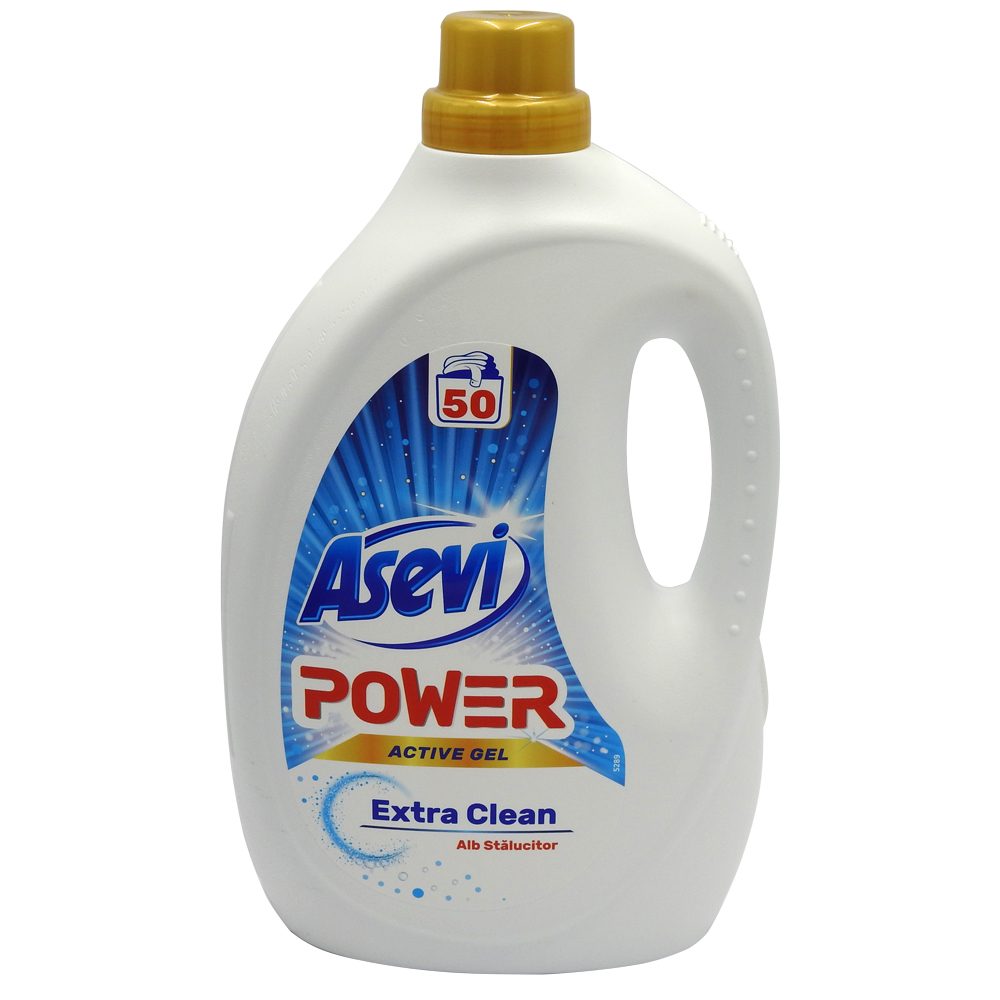 Detergent Lichid, Asevi, 2.5 L Power Extra Clean 50 spalari