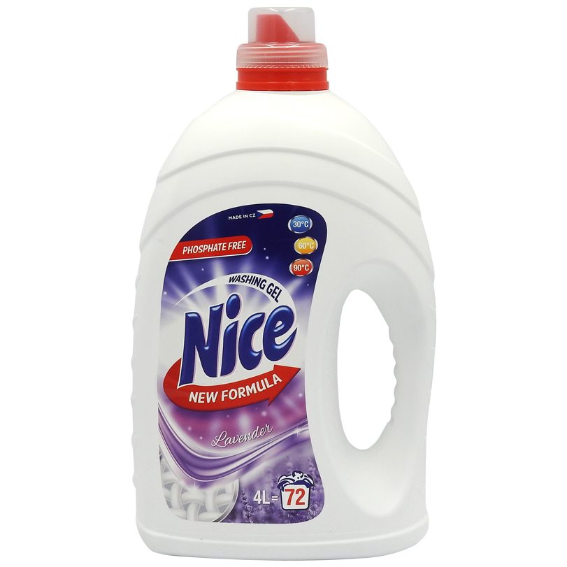 Detergent Lichid, Nice, Gel 4 L Lavanda 72 spalari