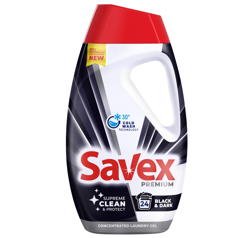 Detergent Lichid, Savex, Premium 1.08 L Black Dark 27 spalari