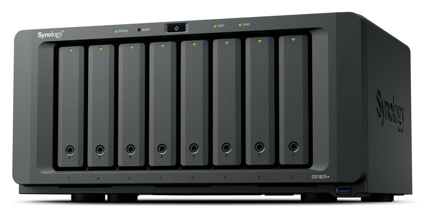 SYNOLOGY DS1825+ 8-Bay NAS AMD Ryzen Embedded V1500B 8GB DDR4 ECC SODIMM "DS1825+"