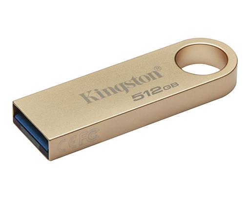 MEMORIE USB 3.2 Kingston 512 GB, 220MB/s, 100MB/s clasica, carcasa metalica, auriu, "DTSE9G3/512GB"