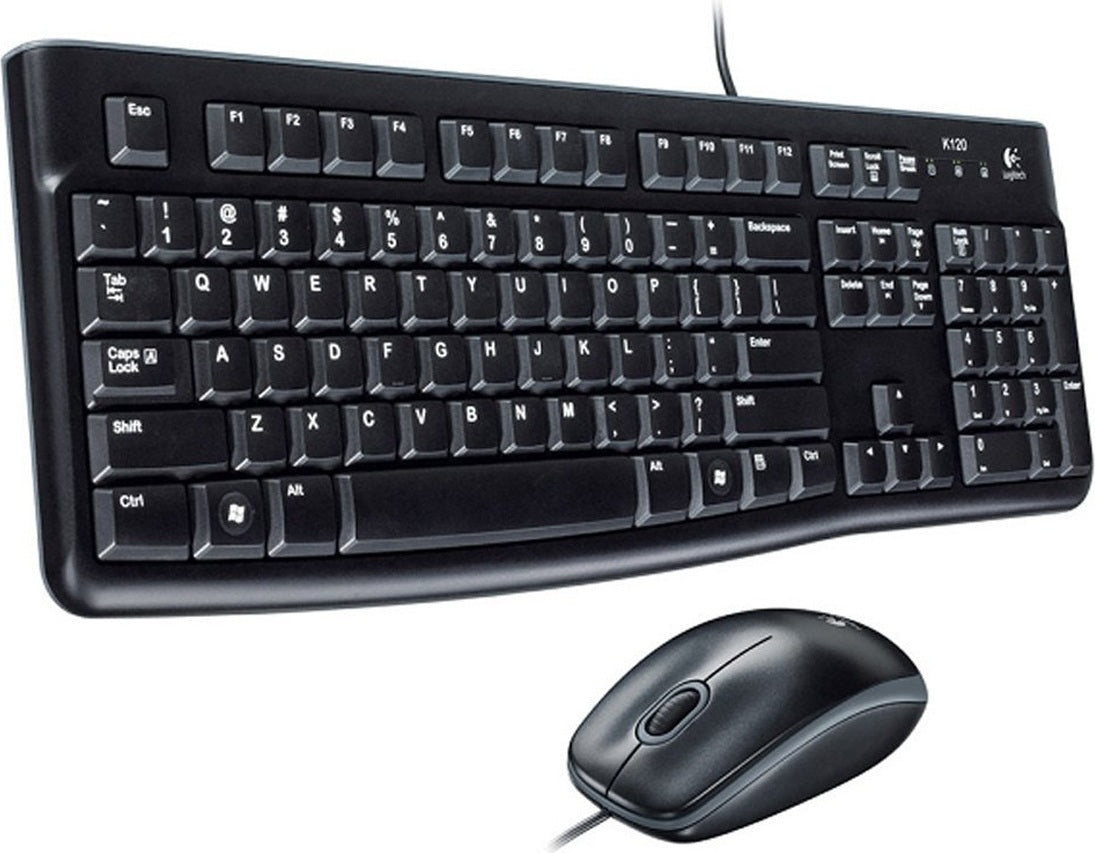 KIT wired LOGITECH USB, tastatura + mouse optic 1000dpi, 3 butoane "B110", black, "MK120" "920-002563"